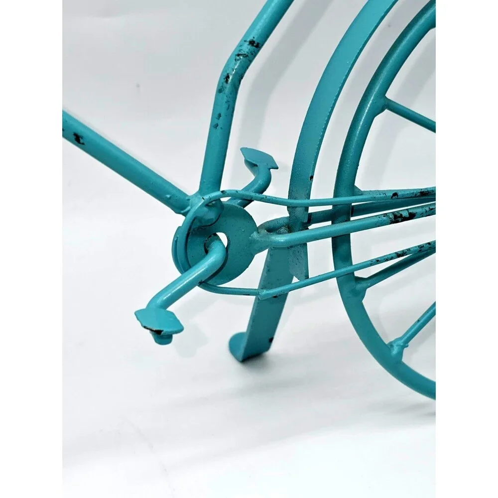 37 Rue Saint-Denis Clock. Bicycle Cobalt Blue. Cleaned, Tested, Working.